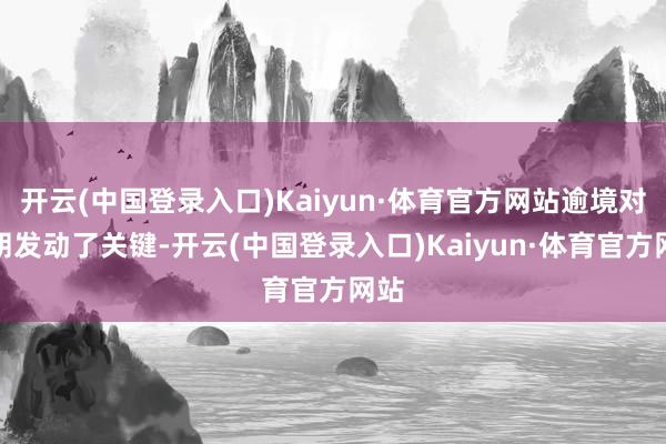 开云(中国登录入口)Kaiyun·体育官方网站逾境对伊朗发动了关键-开云(中国登录入口)Kaiyun·体育官方网站