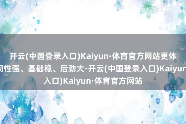 开云(中国登录入口)Kaiyun·体育官方网站更体现出我国经济韧性强、基础稳、后劲大-开云(中国登录入口)Kaiyun·体育官方网站