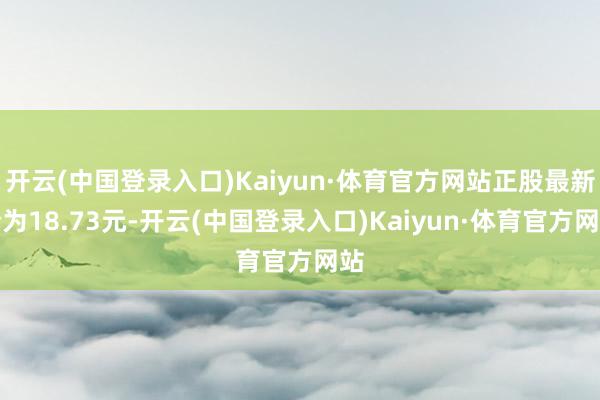 开云(中国登录入口)Kaiyun·体育官方网站正股最新价为18.73元-开云(中国登录入口)Kaiyun·体育官方网站