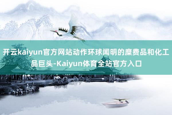 开云kaiyun官方网站动作环球闻明的糜费品和化工品巨头-Kaiyun体育全站官方入口